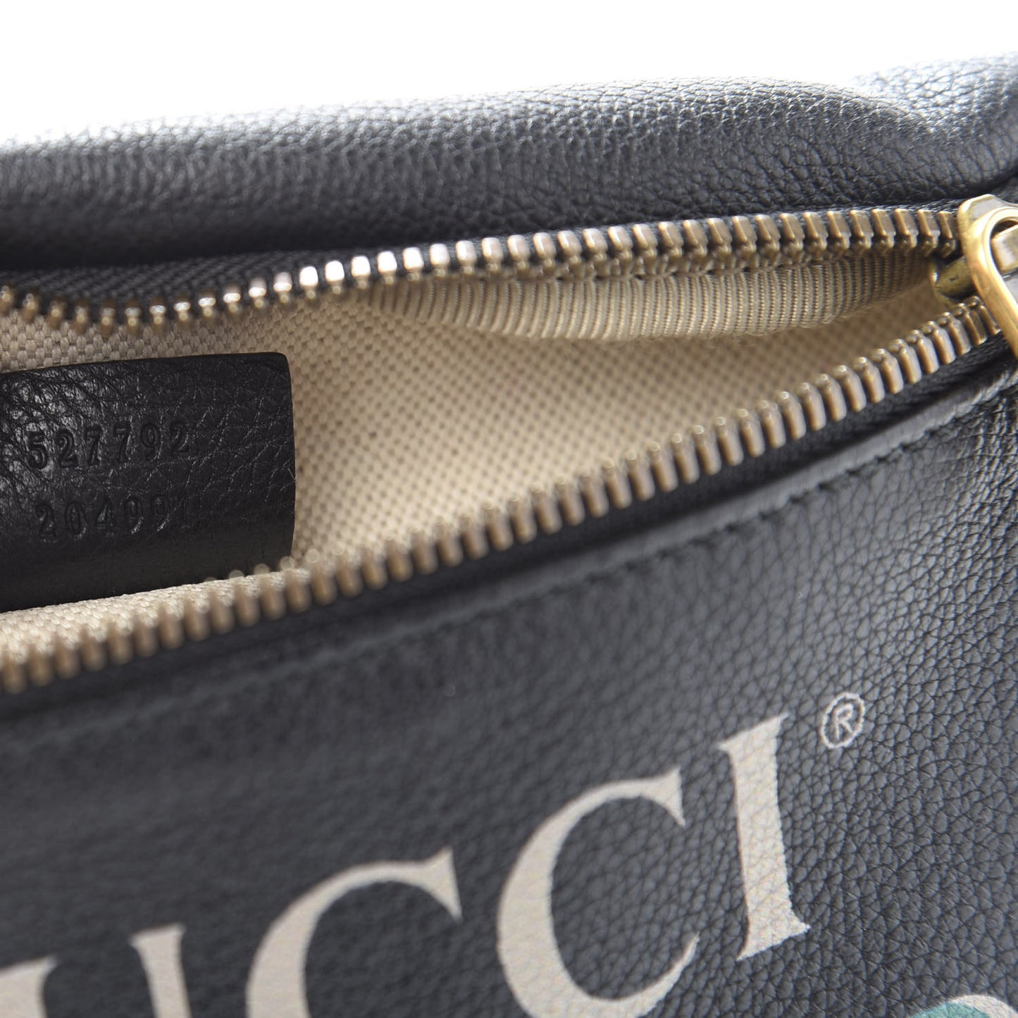 Grained Calfskin Small Logo Belt Bag Black