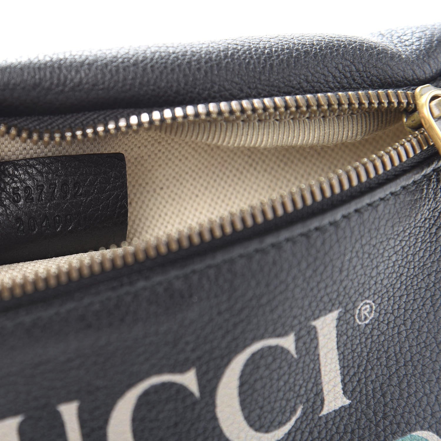 Gucci Grained Calfskin Small Logo Belt Bag Black 7 of 11