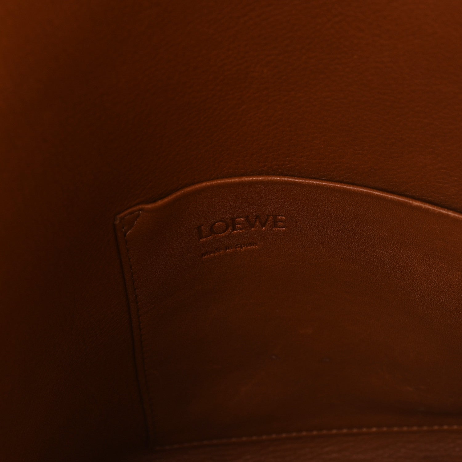 Loewe Calfskin Belted Balloon Bucket Shoulder Bag Tan 6 of 10