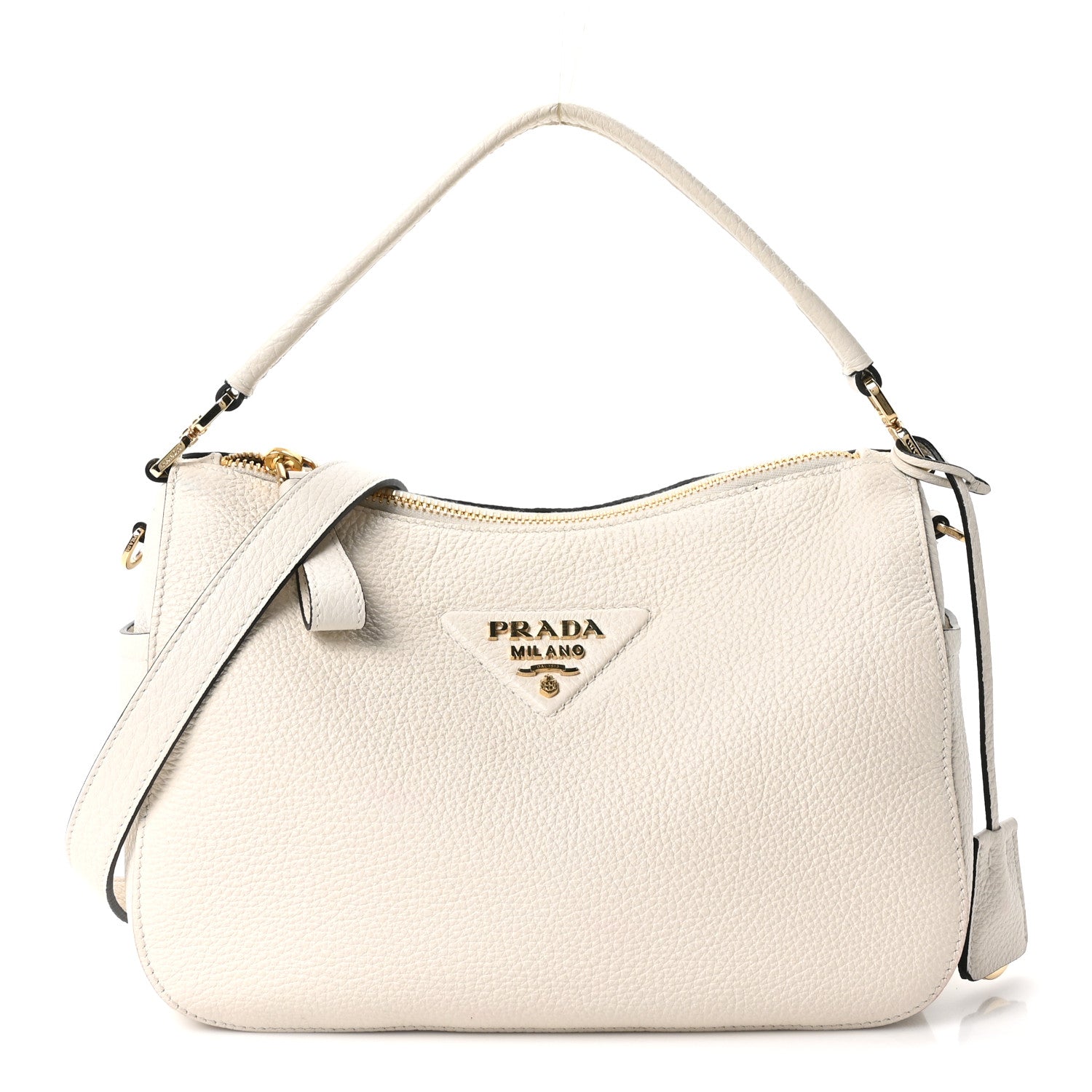 Prada Vitello Daino Small Shoulder Bag White 1 of 8