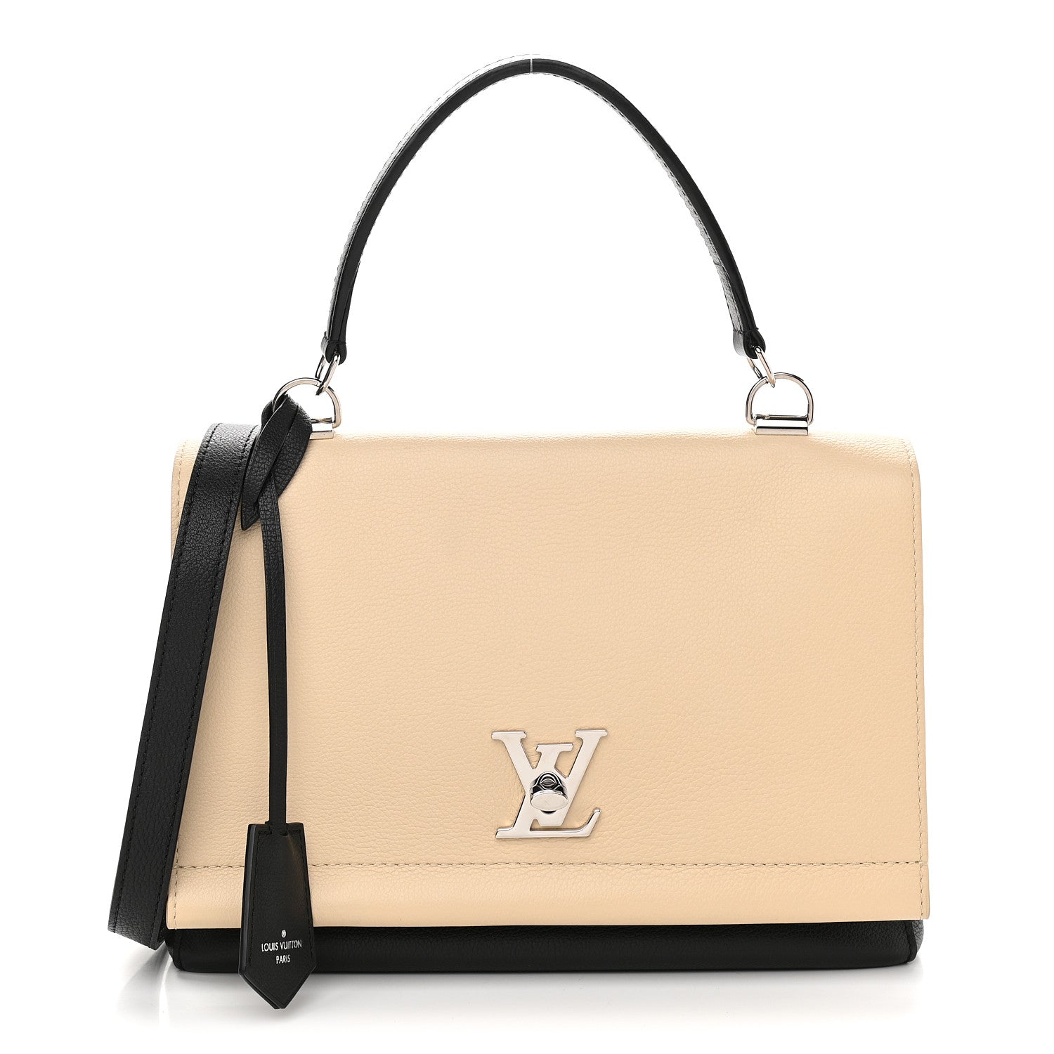 Louis Vuitton Soft Calfskin Lockme II Top Handle Vanille Black 1 of 8