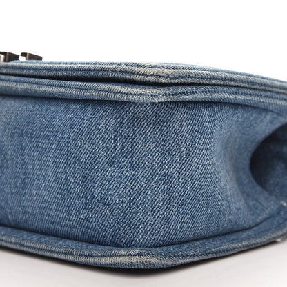 Chanel Denim Quilted Medium Boy Flap Blue 10 of 14
