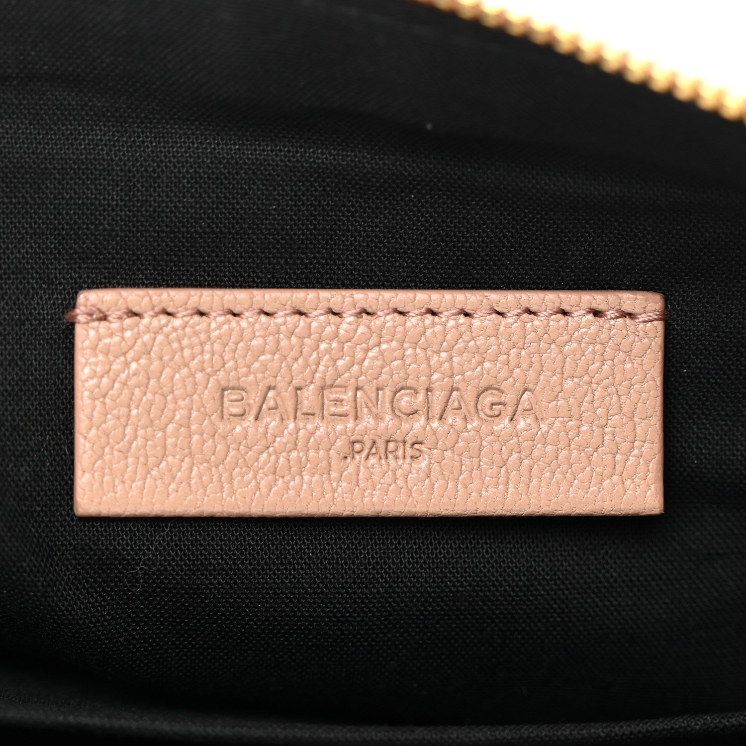 Balenciaga Chevre Gold Metallic Edge Hardware Pouch Rose Des Sables 6 of 7