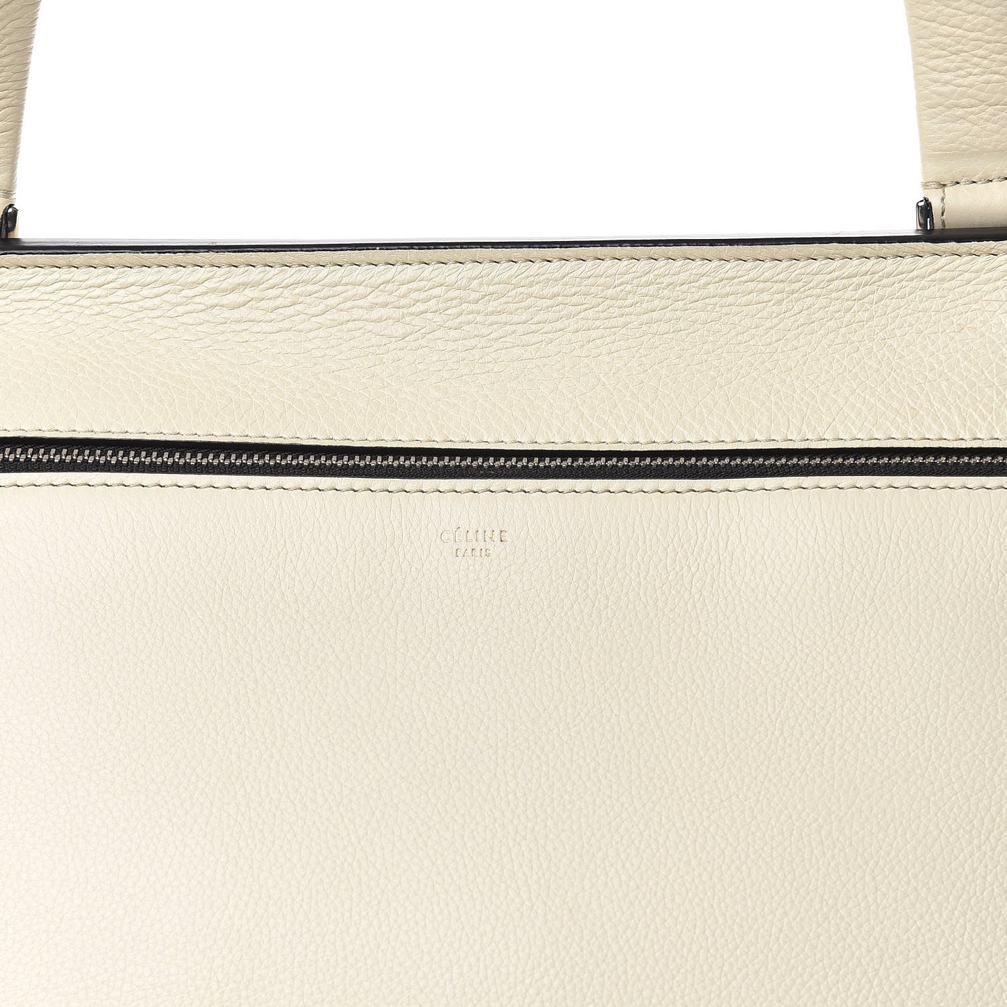 Grained Calfskin Medium Edge Shoulder Bag Cream
