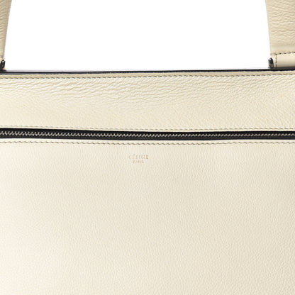 Celine Grained Calfskin Medium Edge Shoulder Bag Cream 12 of 18