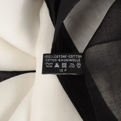 Chanel Cotton CC Scarf Black White 4 of 4