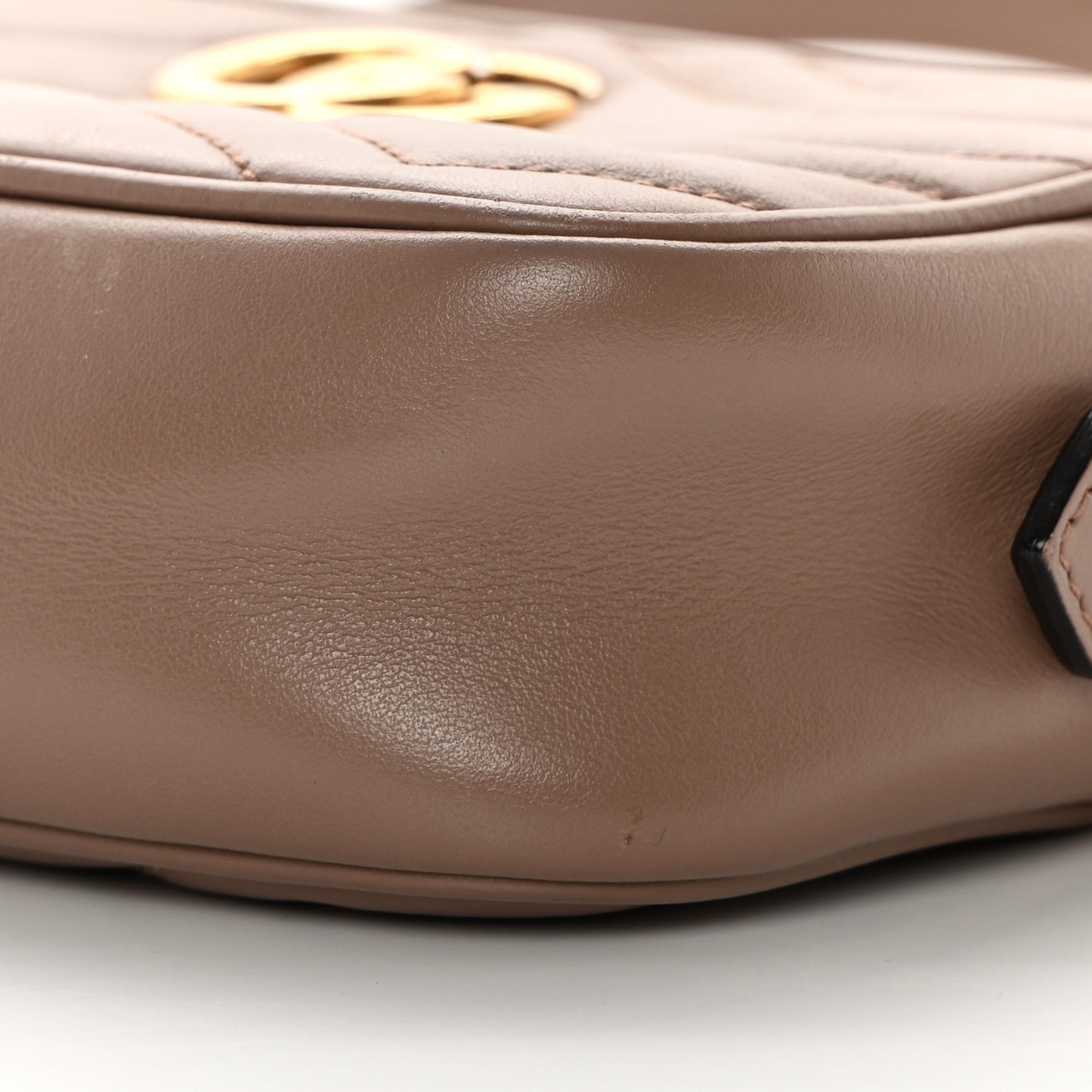 Calfskin Matelasse Mini GG Marmont Chain Shoulder Bag Porcelain Rose