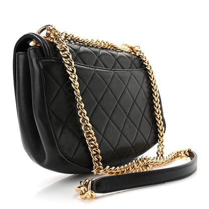 Chanel Calfskin Quilted Underline Flap Black 3 of 10