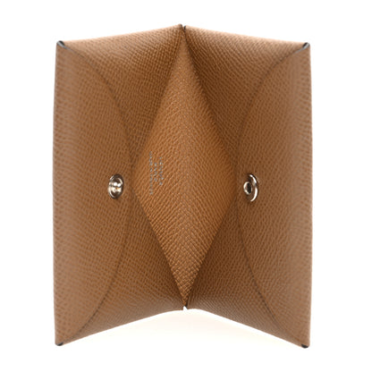 Hermes Epsom Verso Calvi Card Case Alezan Biscuit 5 of 8