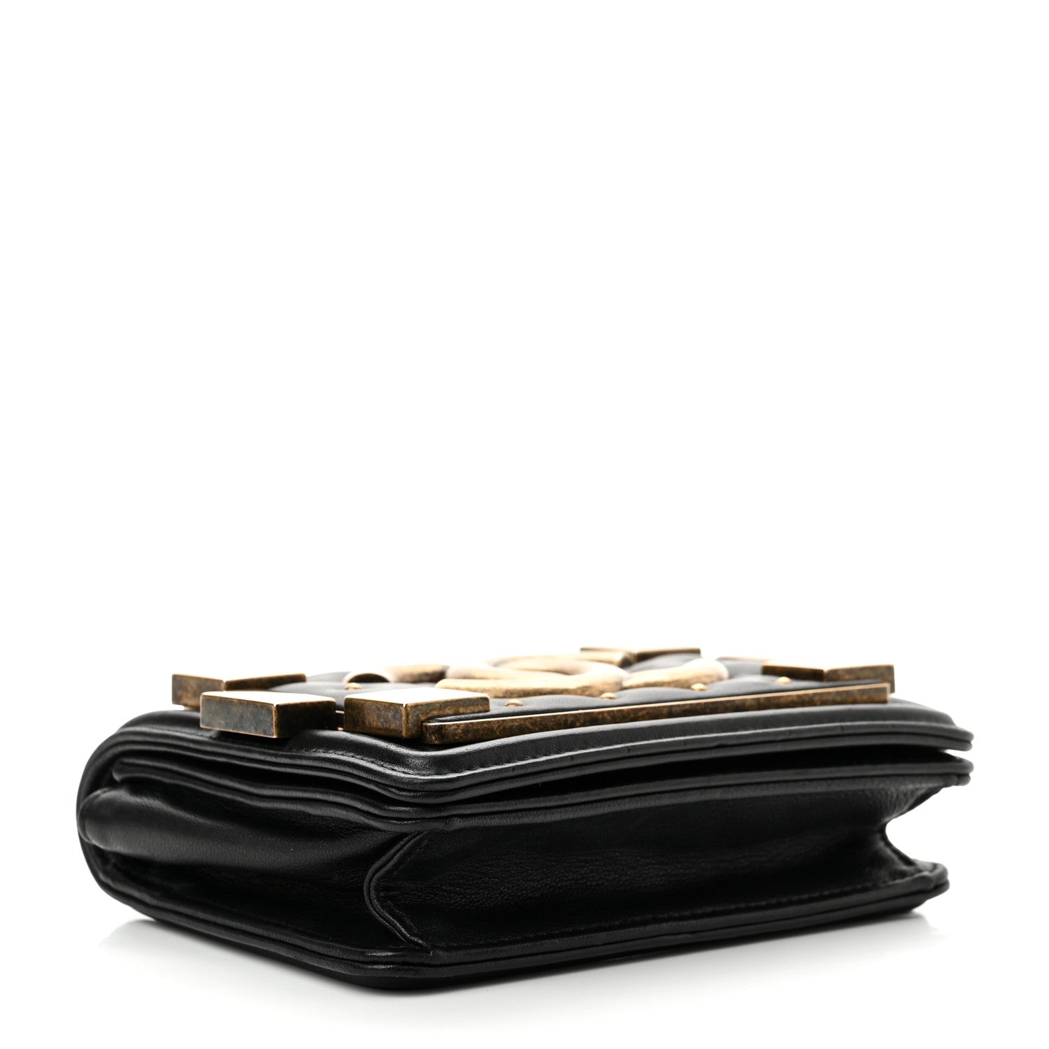 Chanel Lambskin Quilted Boy Brick Studded Flap Black 4 of 10