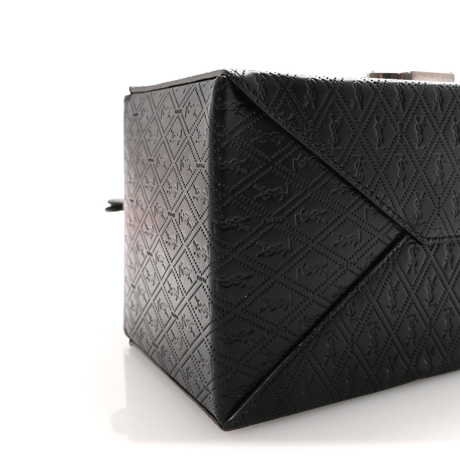 Saint Laurent Calfskin Monogram Take Away Box Black 7 of 8