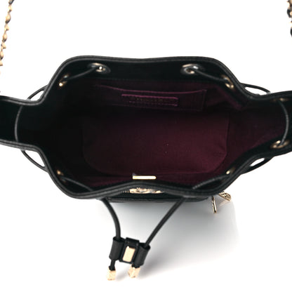 Chanel Caviar Quilted CC Pocket Bucket Bag Black 5 of 11
