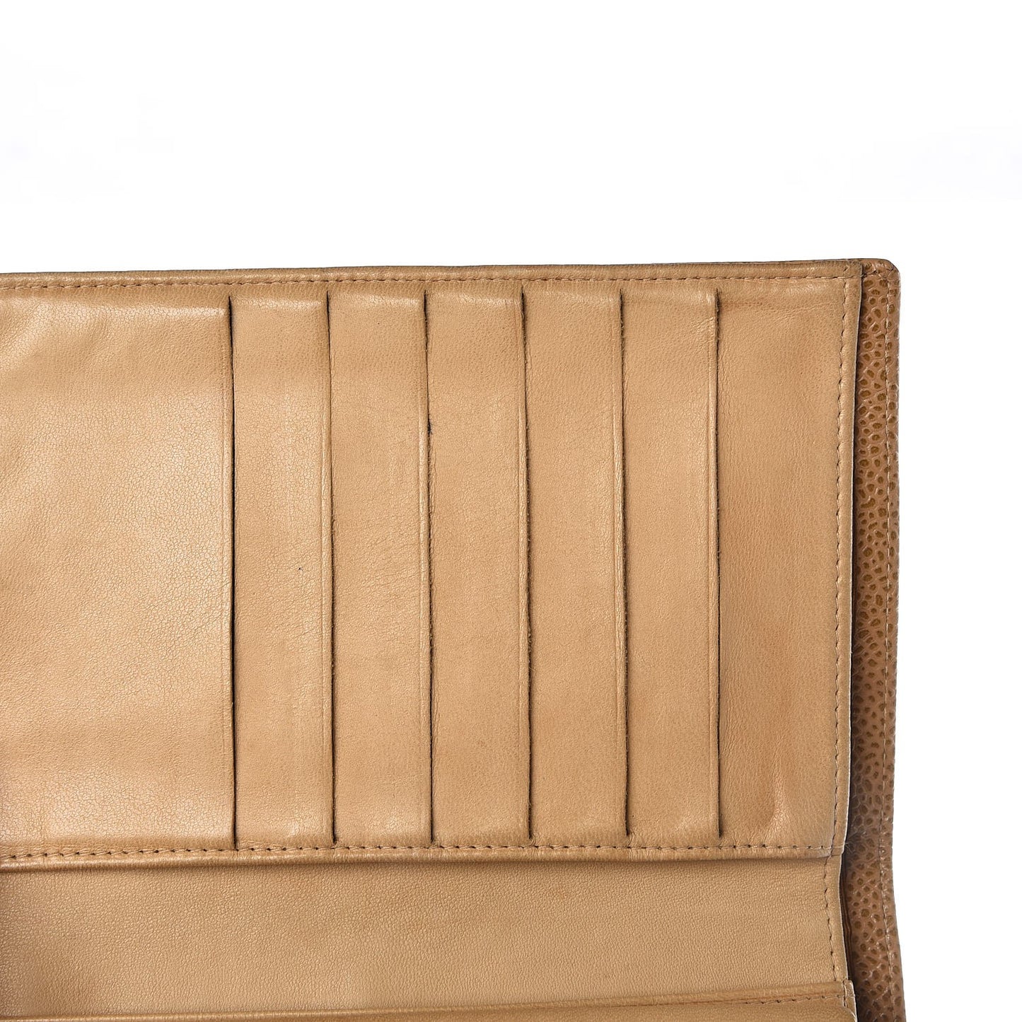 Caviar Timeless CC French Wallet Beige