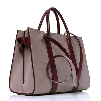 Louis Vuitton Monogram Cuir Plume Very Tote MM Mastic Raisin 2 of 5