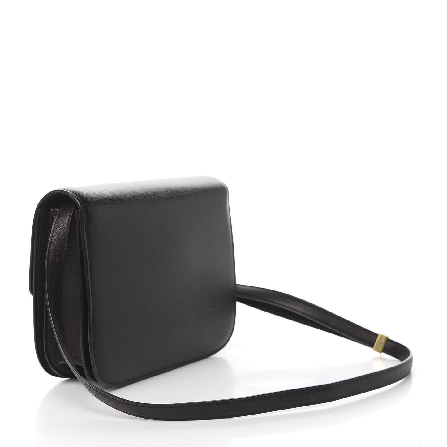 Liege Calfskin Medium Classic Box Flap Bag Black
