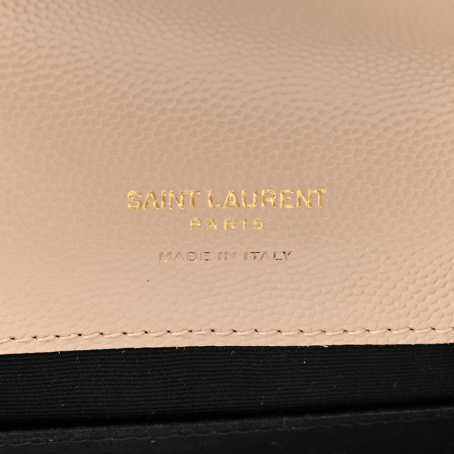 Saint Laurent Grain De Poudre Textured Mixed Matelasse Triquilt Monogram Clutch Dark Beige 6 of 11