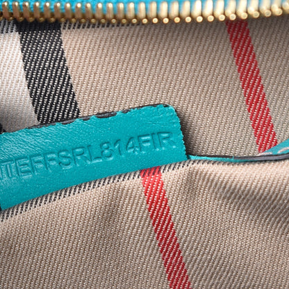Burberry Pebbled Calfskin Small Honeywood Tote Kingfisher 9 of 14