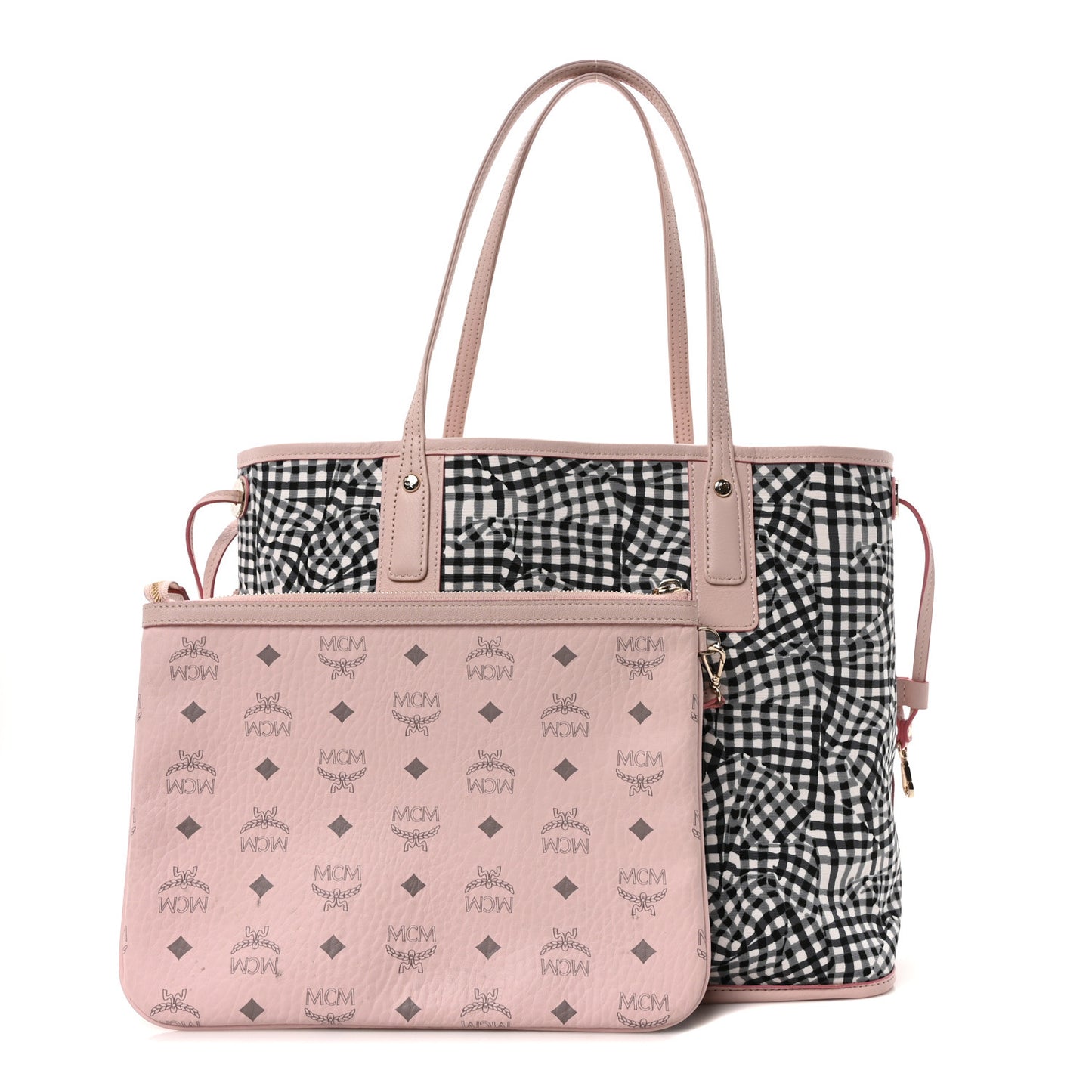 Visetos Medium Liz Reversible Shopper Tote Powder Pink