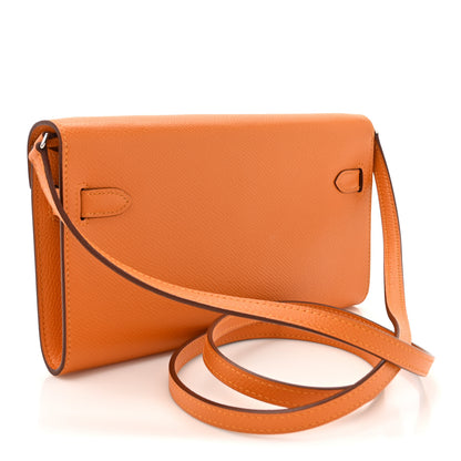 Hermes Epsom Kelly Wallet To Go Abricot 3 of 14