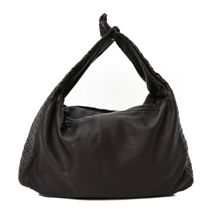 Bottega Veneta Nappa Intrecciato Double Zip Large Hobo Ebano 1 of 9