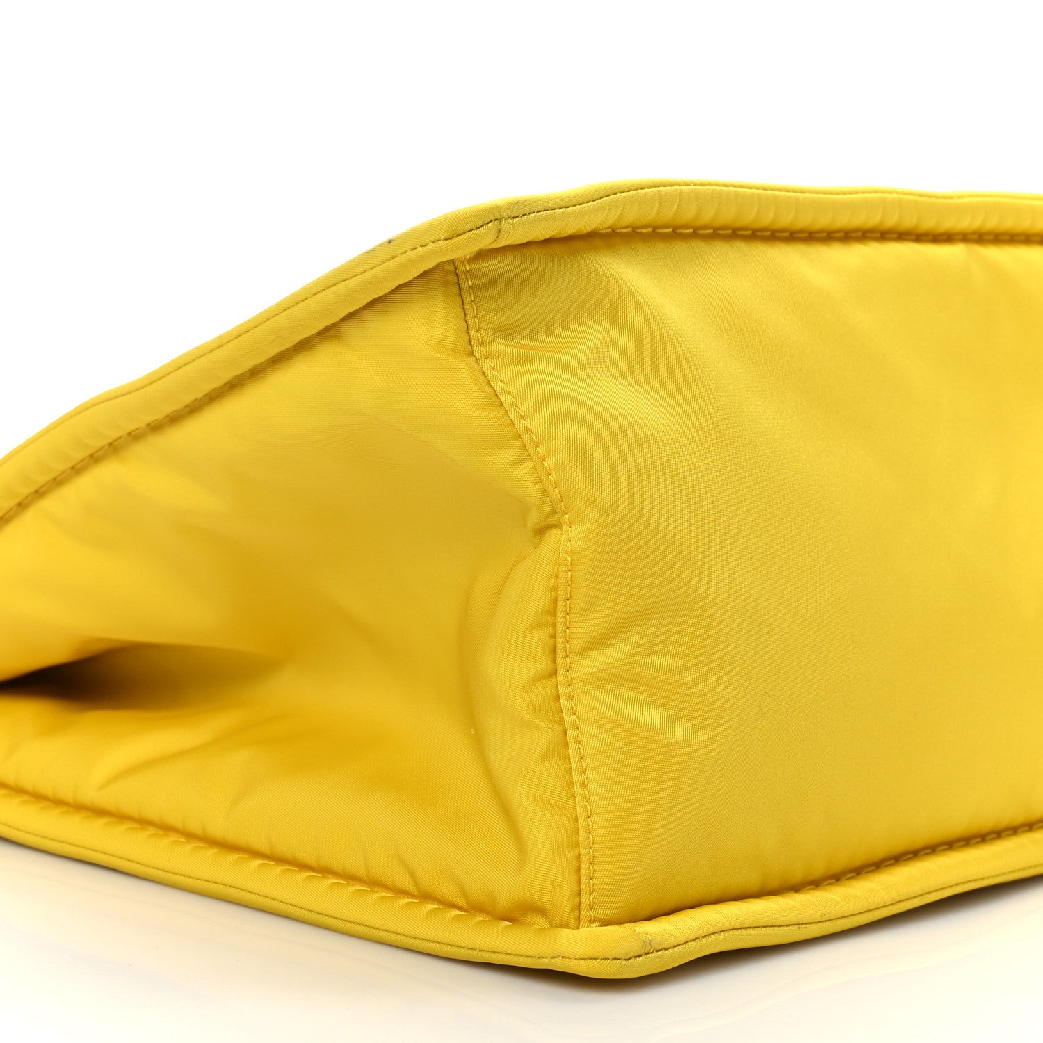 Prada Tessuto Nylon Chain Tote Giallo 8 of 9