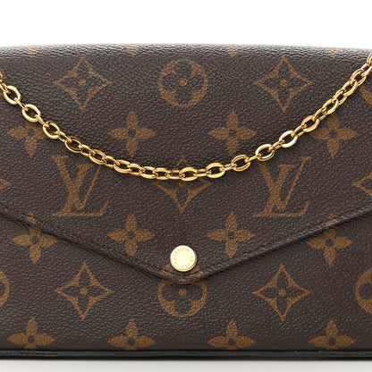 Louis Vuitton Monogram Pochette Felicie Chain Wallet Fuchsia 10 of 19