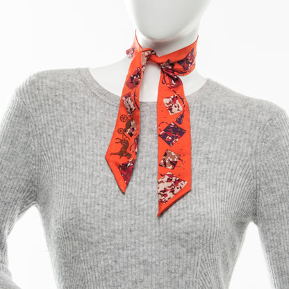 Hermes Silk Twilly Orange 2 of 4