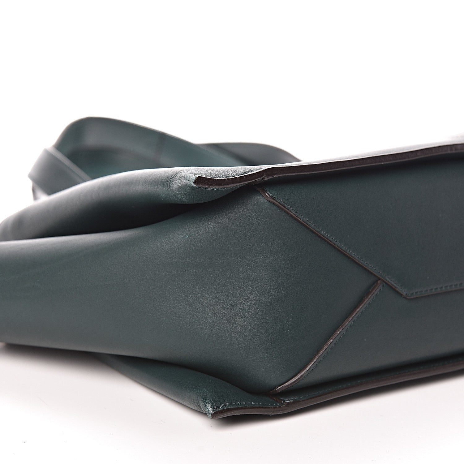 Celine Smooth Calfskin Medium Tri-Fold Bag Bottle Green 8 of 10