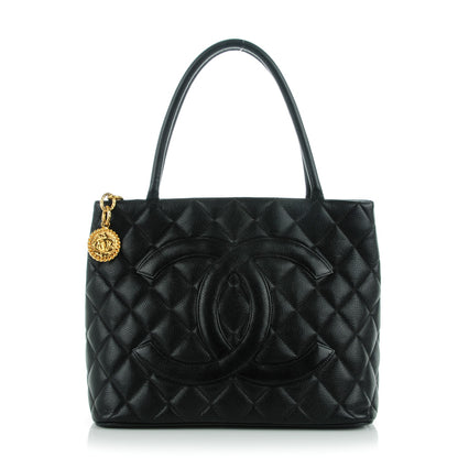 Chanel Caviar Quilted Medallion Tote Black 1 of 8