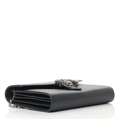 Gucci Calfskin Mini Dionysus Chain Wallet Black 4 of 12