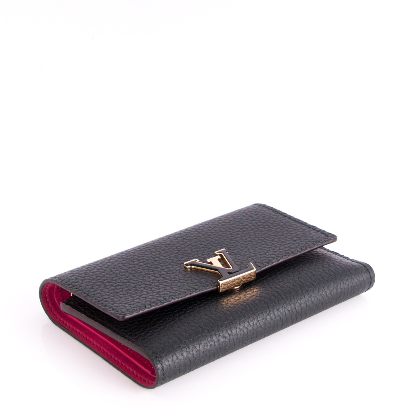 Taurillon Capucines Compact Wallet Black