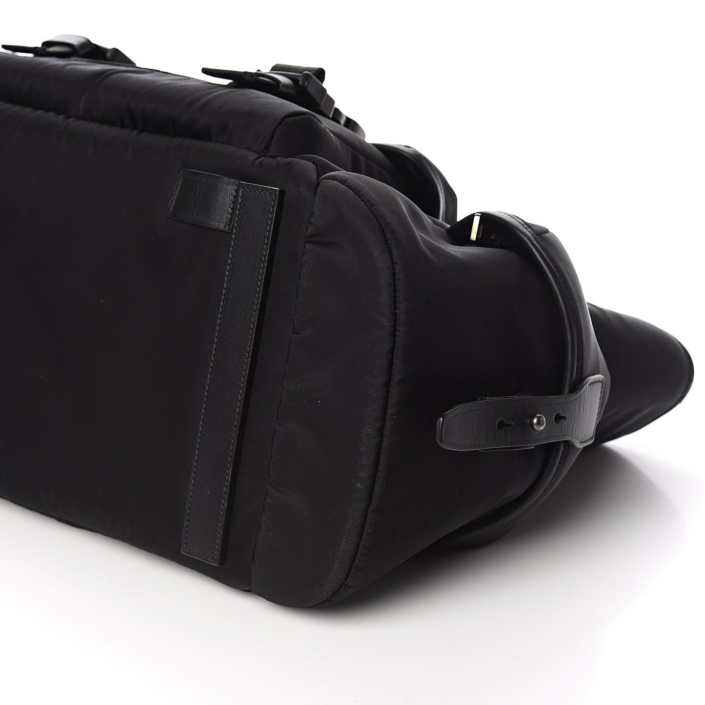 City Calf Tessuto Nylon Shopping Tote Black