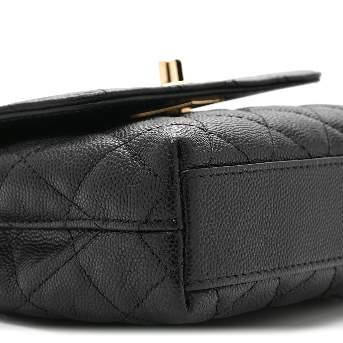 Chanel Caviar Quilted Coco Handle Clutch With Chain Black 9 of 10