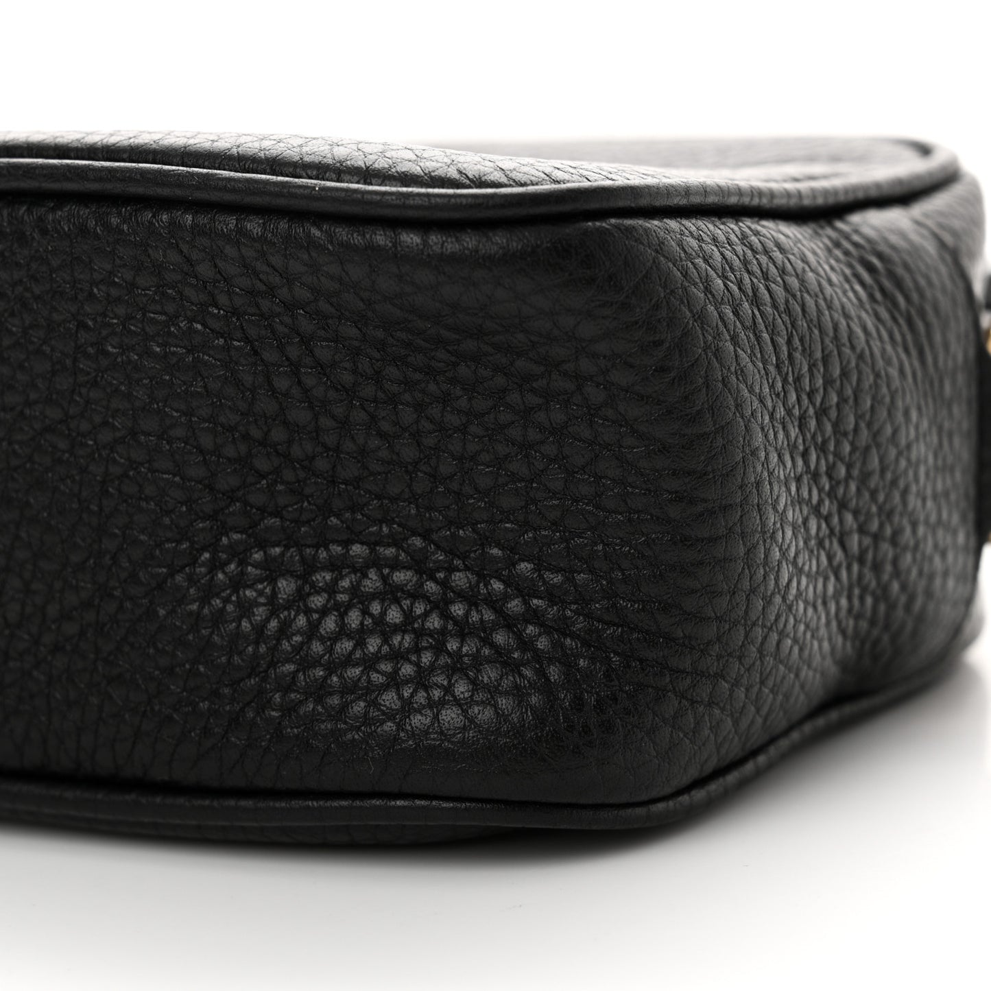 Pebbled Calfskin Mini Soho Disco Bag Black