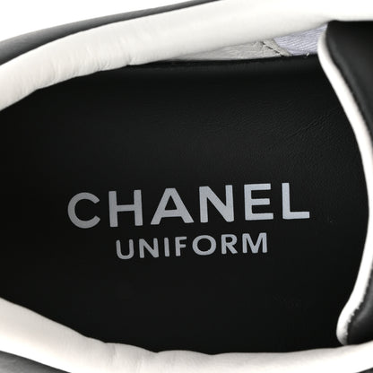 Chanel Calfskin CC Womens Sneakers 37 Black 7 of 8