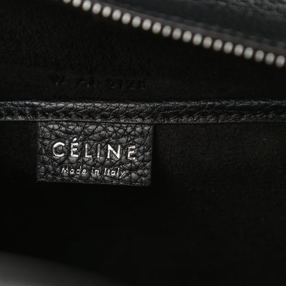 Celine Drummed Calfskin Nano Luggage Black 6 of 10