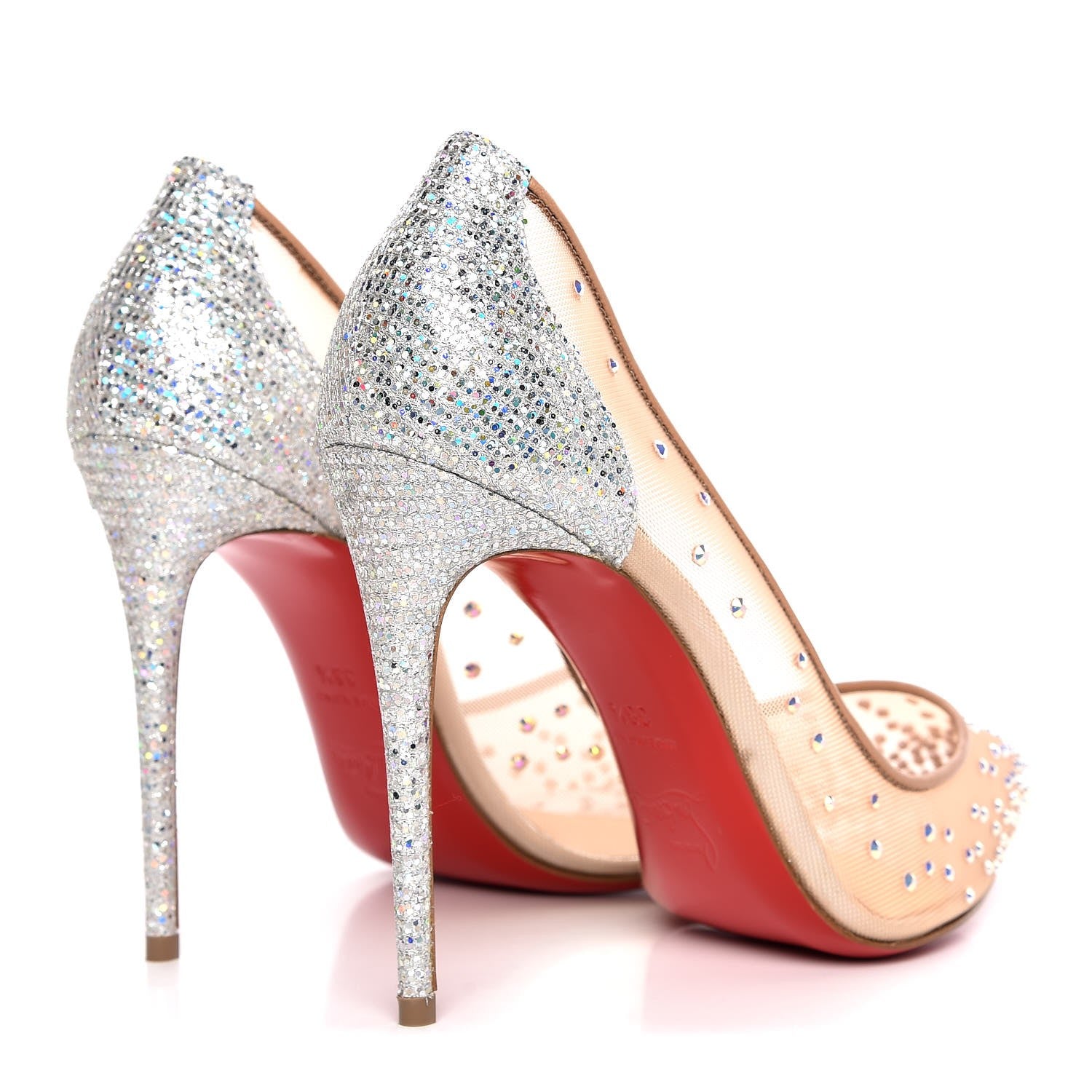 Christian Louboutin Crystal Strass Follies 100 Pumps 38.5 Crystal 4 of 8