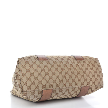 Gucci Monogram Medium Bamboo Bar Tote Brown 4 of 14