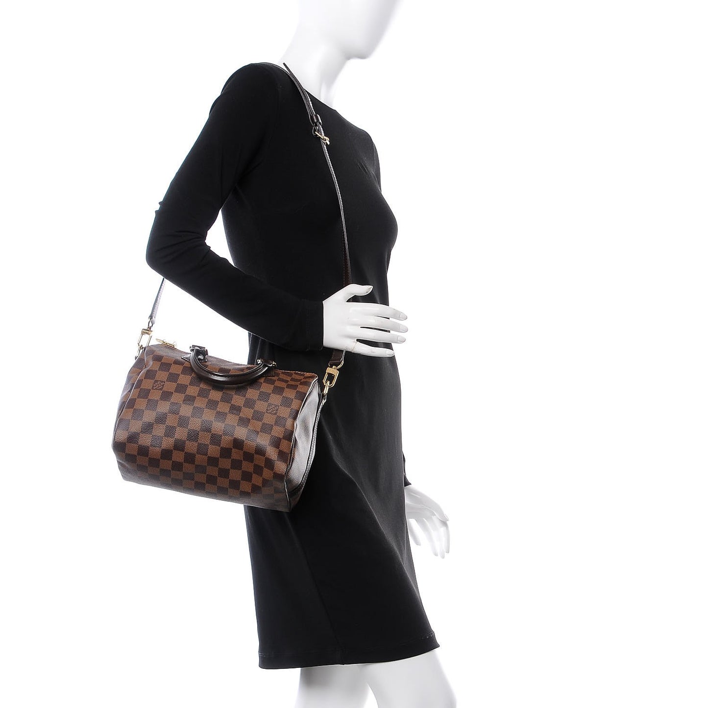 Damier Ebene Speedy Bandouliere 25