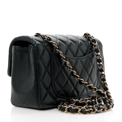 Chanel Lambskin Quilted Mini Rectangular Flap Black 3 of 12