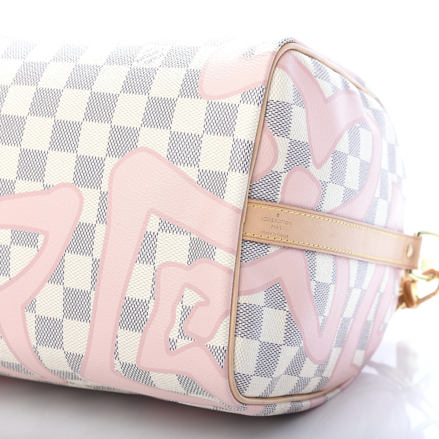 Damier Azur Tahitienne Speedy Bandouliere 30 Rose Ballerine