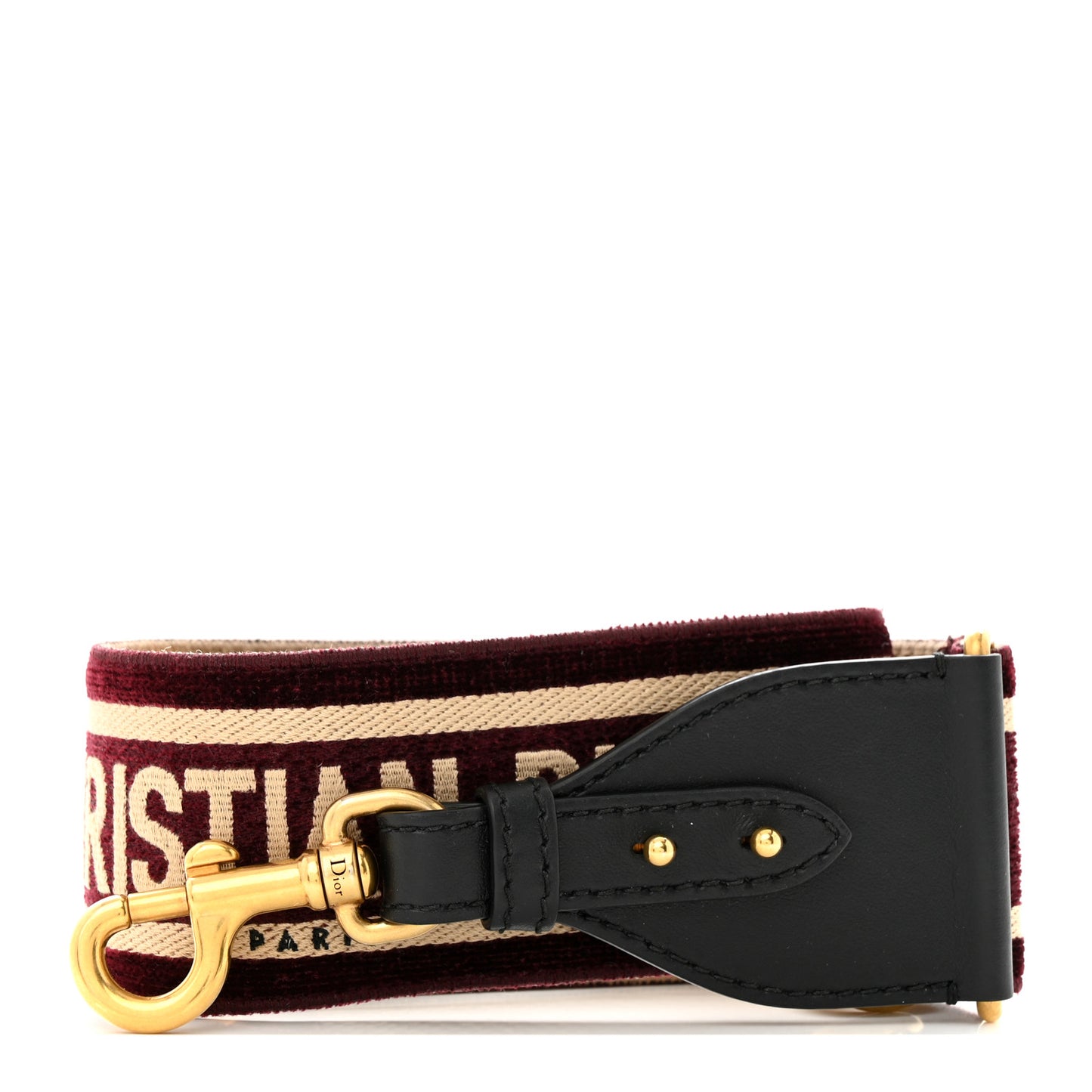 Canvas Velvet Embroidered Shoulder Strap Bordeaux