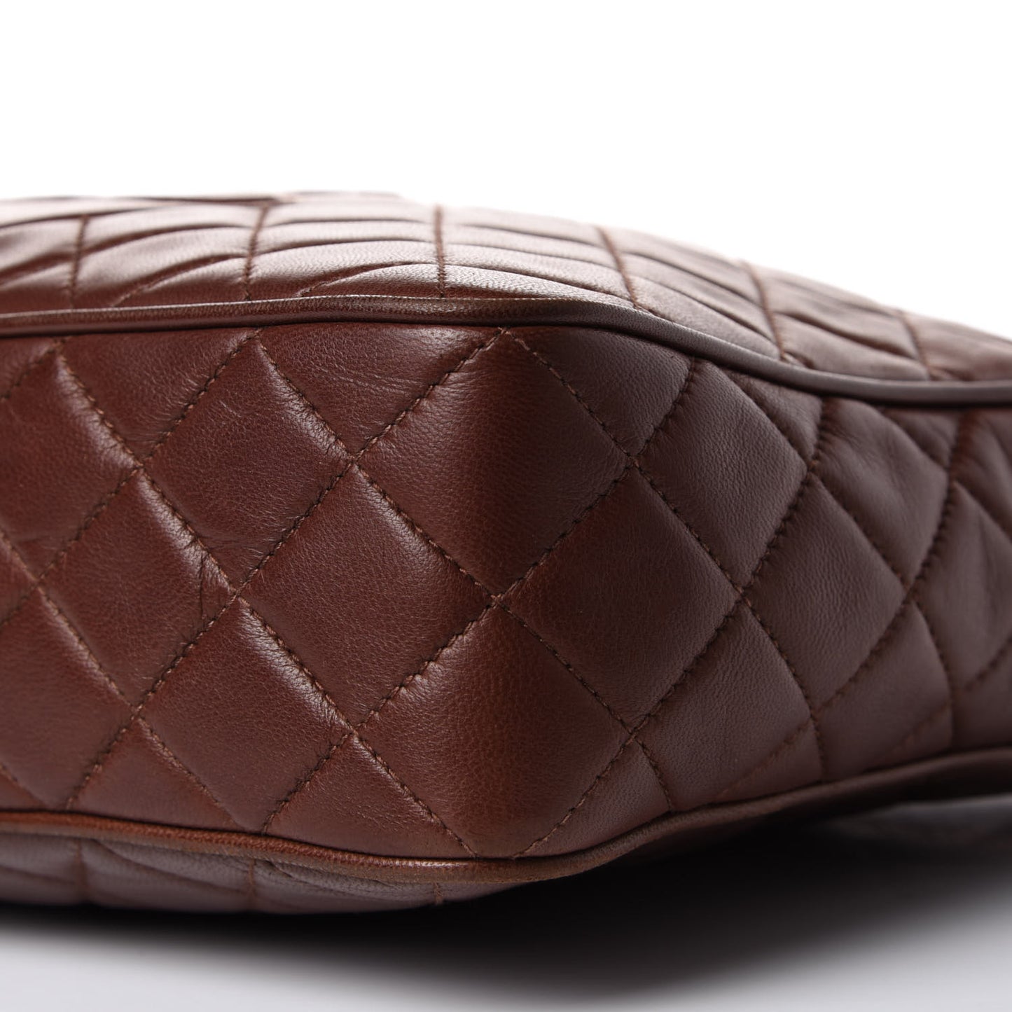 Lambskin Tassel Camera Case Brown