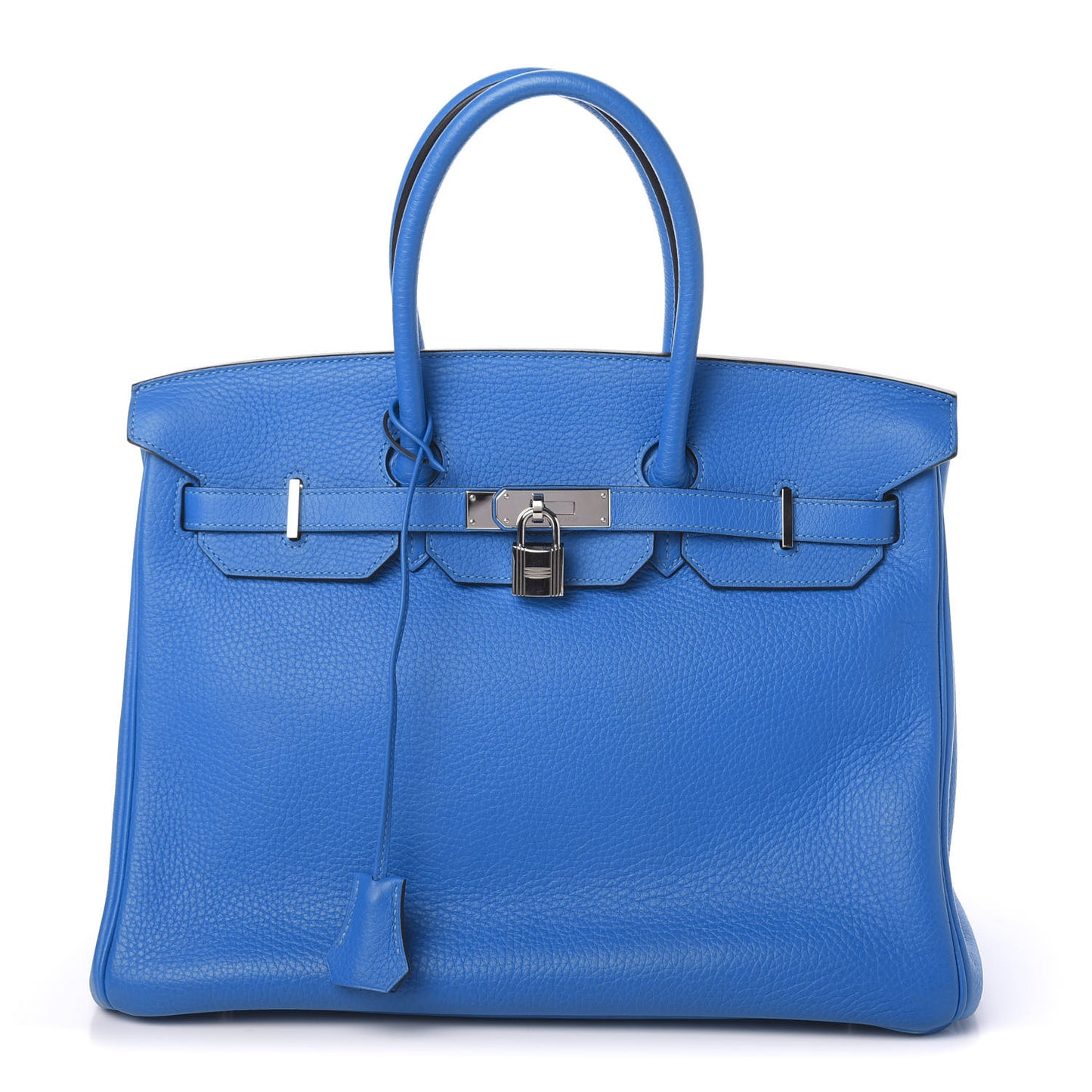 Taurillon Clemence Birkin 35 Bleu Hydra