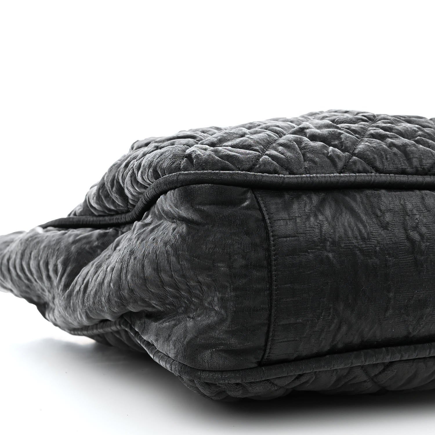 Chanel Crinkled Coated Canvas Le Marais Large Tote Black 9 of 10