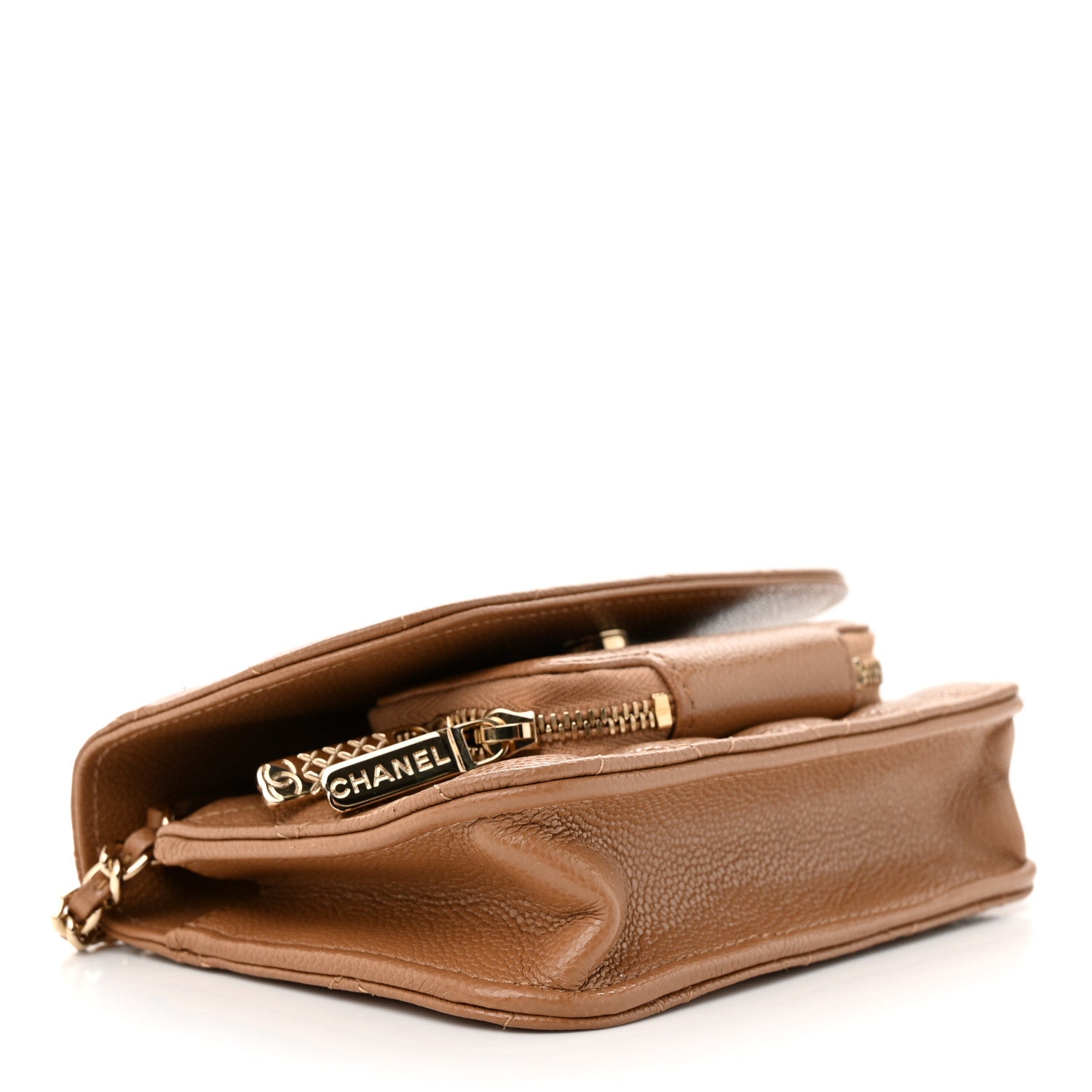 Chanel Caviar Quilted Business Affinity Clutch With Chain Flap Dark Beige 4 of 11