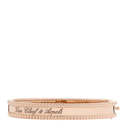 18K Yellow Gold Perlee Signature Bangle Bracelet XS