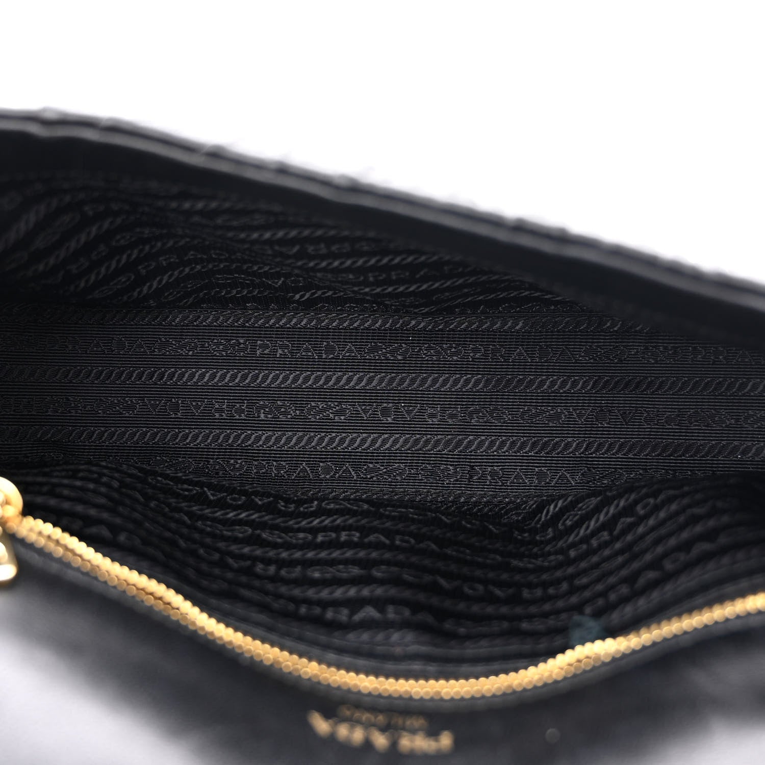 Prada Nappa Gaufre Medium Chain Flap Shoulder Bag Black 5 of 12