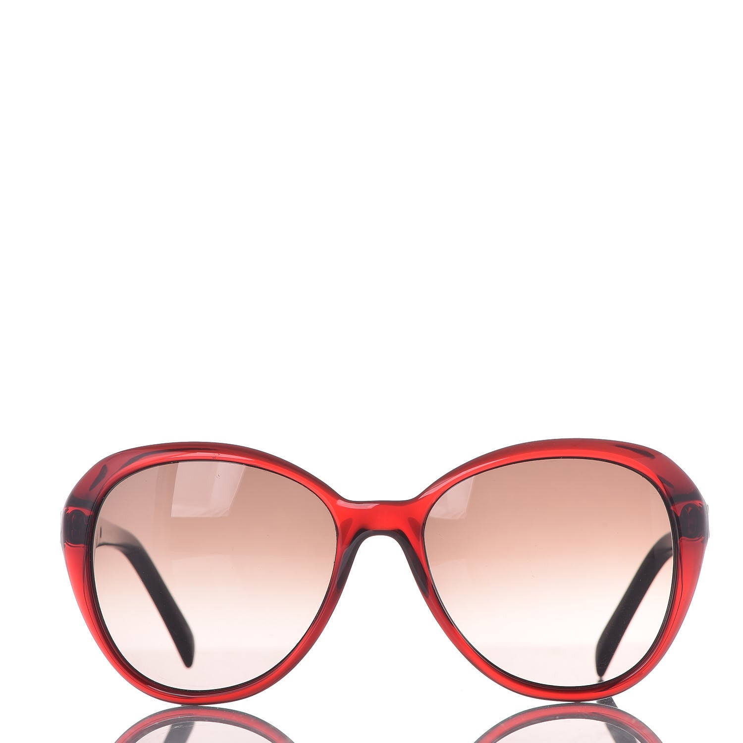 Fendi Oversized Round Sunglasses FS 5348 Red Black 3 of 7