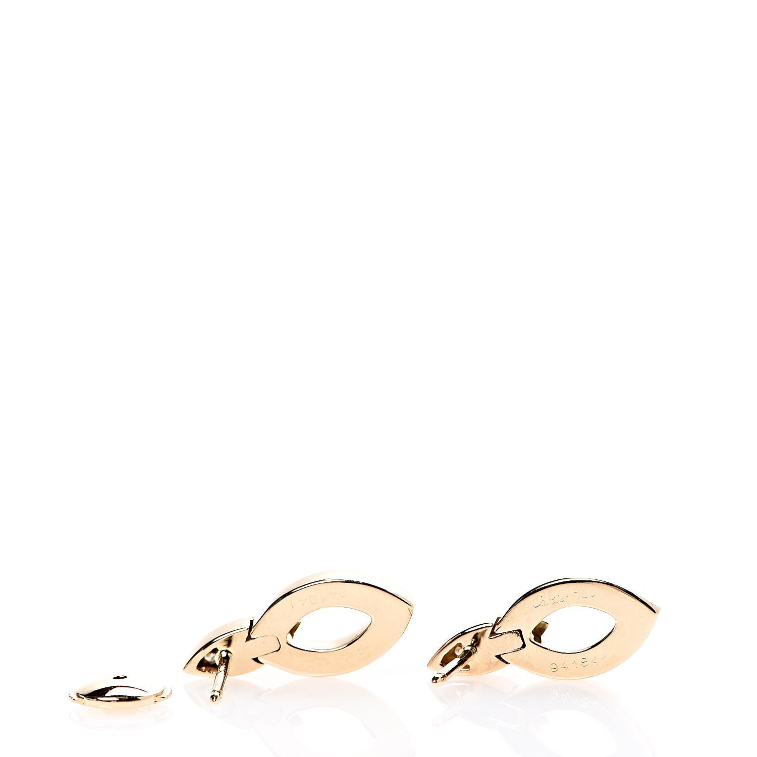Cartier 18K Yellow Gold Diamond Diadea Earrings 5 of 5